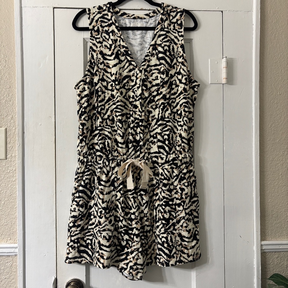 Lou & Grey Animal Print Romper Shorts